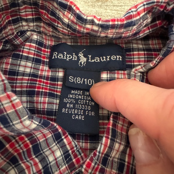 Boys Ralph Lauren Plaid Button Down Shirt (8-10) - Picture 2 of 6